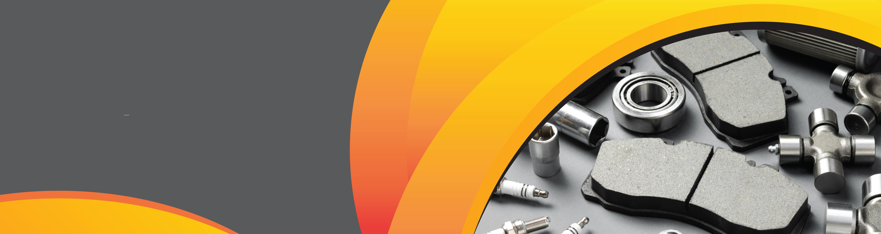Automotive casting components with brake pads, bearings, U-joints and spark plugs — precision machined castings engineered for durable vehicle performance.